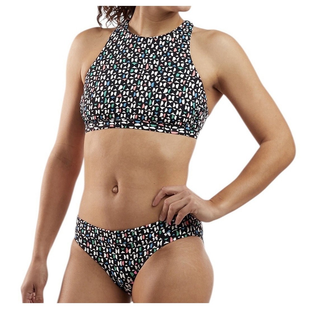 NWT Title Nine Selkie Bikini Set High Neck Multicolor Women's L